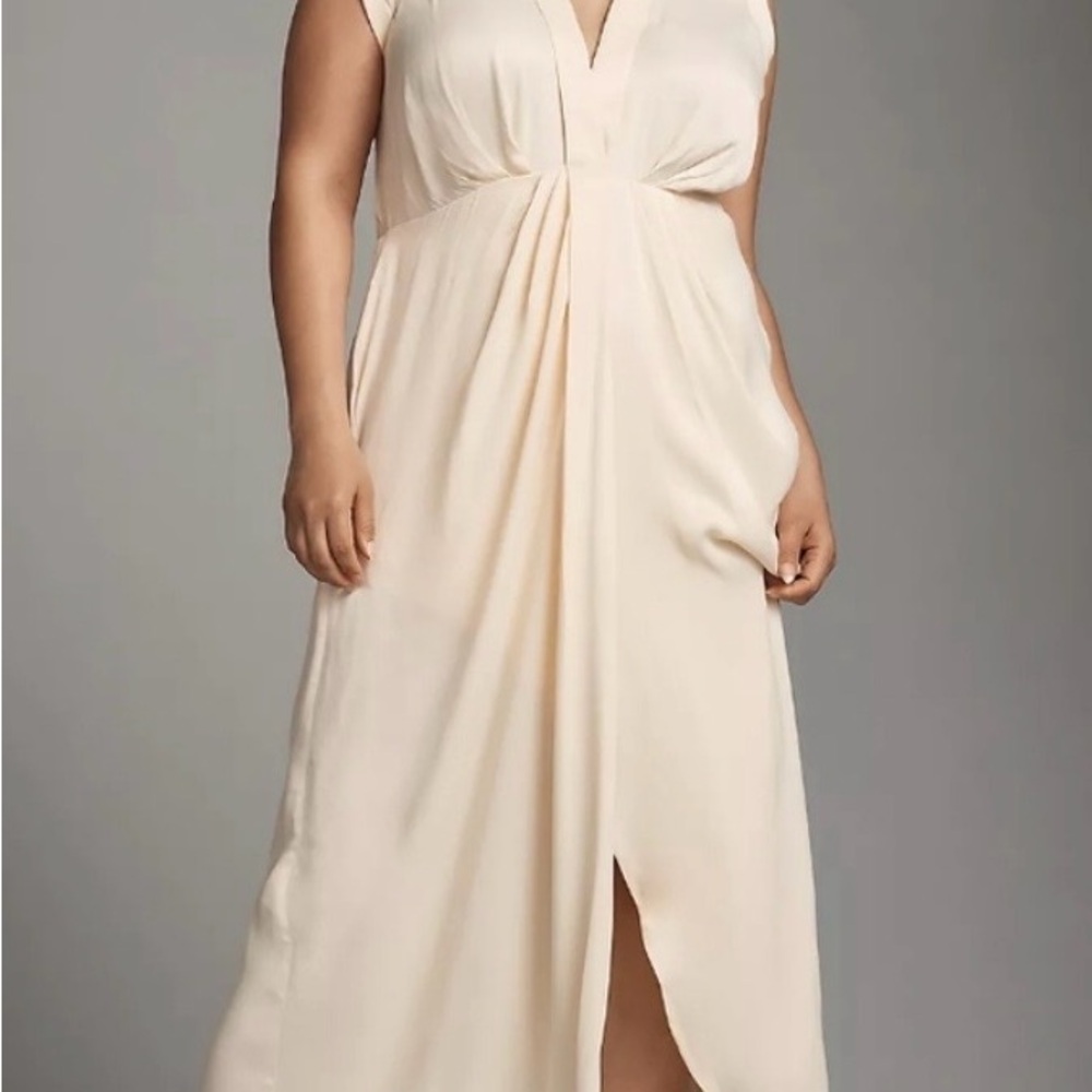 Anthropologie Cream Maxi Dress